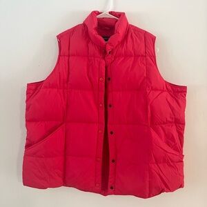 Lands’ End Pink Down Puffer Vest Size 3X
